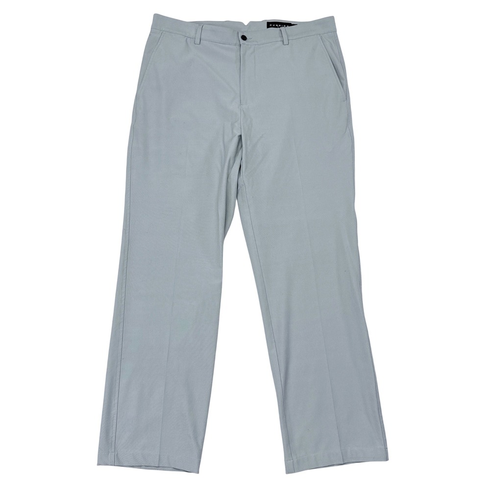 Dunning Golf Pants Mens Size 34 x 30 Gray Straight Fit Performance Stretch